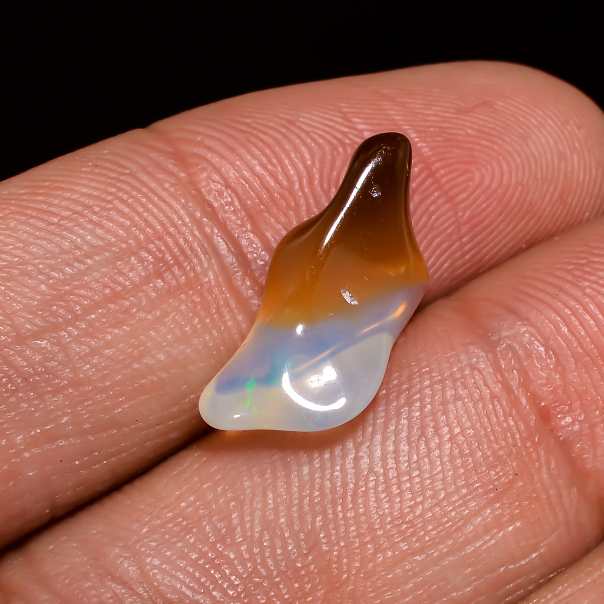 Exclusive Top Grade Quality 100% Natural Welo Fire Brown Ethiopian Opal Polished Rough Gemstone For Making Jewelry 17X7X5 MM 2 Cts. KR08-58 Sunkarton