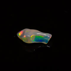 Elegant Top Grade Quality 100% Natural Welo Fire White Ethiopian Opal Polished Rough Loose Gemstone For Making Jewelry 18X7X6MM 3 Cts KR0859 Sunkarton