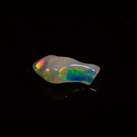 Elegant Top Grade Quality 100% Natural Welo Fire White Ethiopian Opal Polished Rough Loose Gemstone For Making Jewelry 18X7X6MM 3 Cts KR0859 Sunkarton