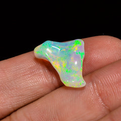 Beautiful Top Grade Quality 100% Natural Welo Fire Brown Ethiopian Opal Polished Rough Gemstone For Making Jewelry 16X15X7 MM 4.5 Cts KR08-4 Sunkarton