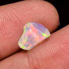 Fantastic Top Grade Quality 100% Natural Welo Fire White Ethiopian Opal Polished Rough Gemstone For Making Jewelry 9X8X6 MM 1.5 Cts. KR08-61 Sunkarton