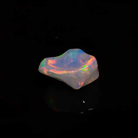 Gorgeous Top Grade Quality 100% Natural Welo Fire White Ethiopian Opal Polished Rough Gemstone For Making Jewelry 13X10X6 MM 3 Cts. KR08-62 Sunkarton