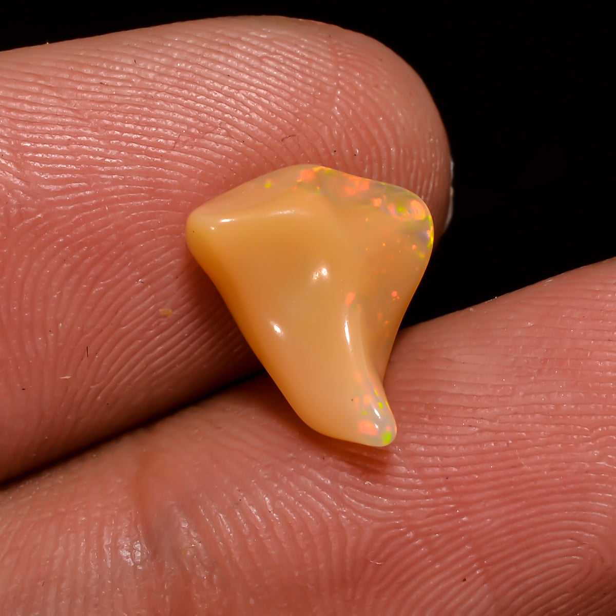 Immaculate Top Grade Quality 100% Natural Welo Fire Brown Ethiopian Opal Polished Rough Gemstone For Making Jewelry 10X9X4MM 1.5 Cts KR08-63 Sunkarton