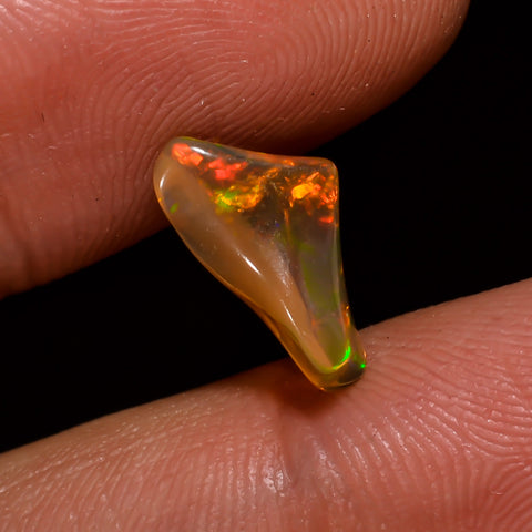 Incredible Top Grade Quality 100% Natural Welo Fire Brown Ethiopian Opal Polished Rough Gemstone For Making Jewelry 13X4X3 MM 1 Cts. KR08-64 Sunkarton