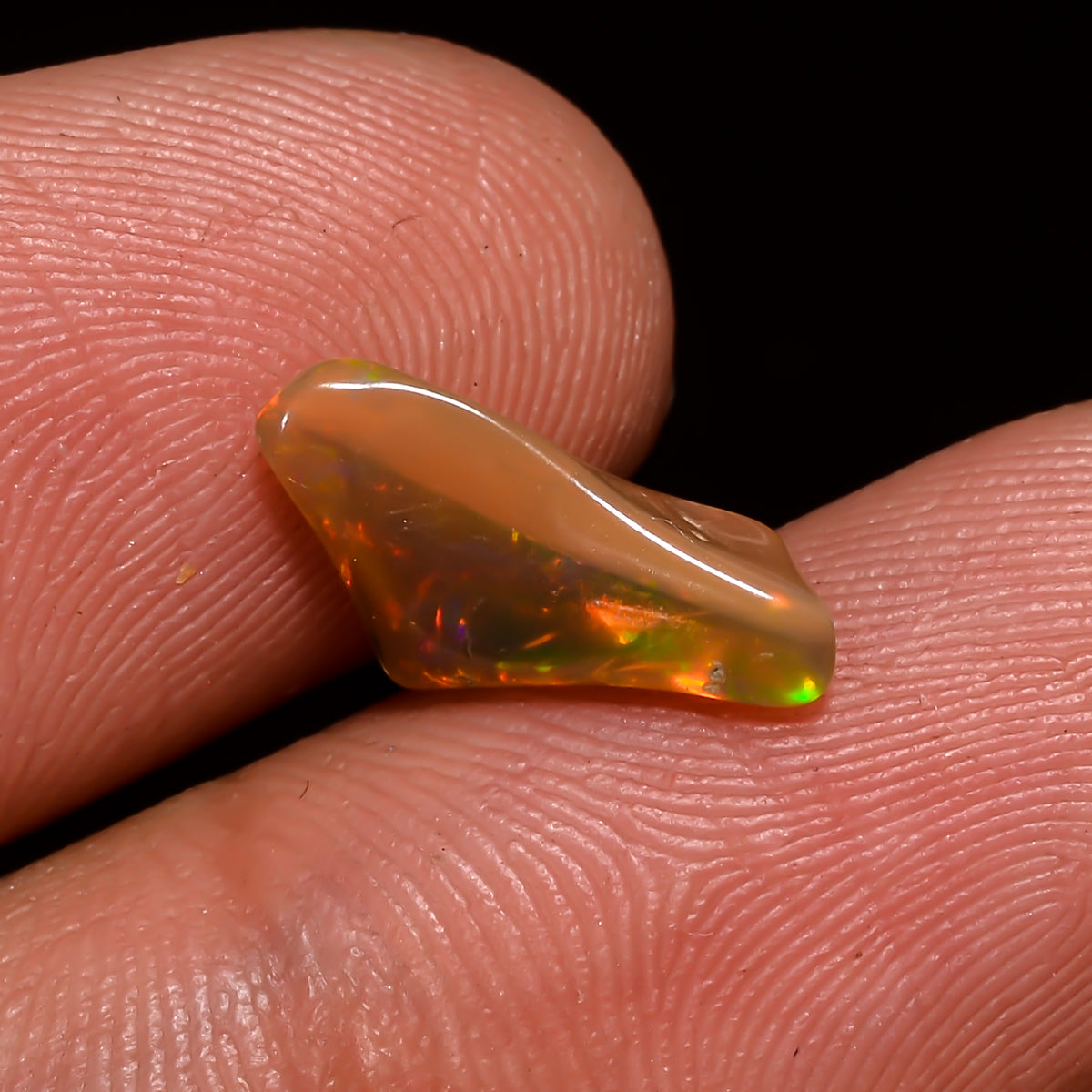 Incredible Top Grade Quality 100% Natural Welo Fire Brown Ethiopian Opal Polished Rough Gemstone For Making Jewelry 13X4X3 MM 1 Cts. KR08-64 Sunkarton