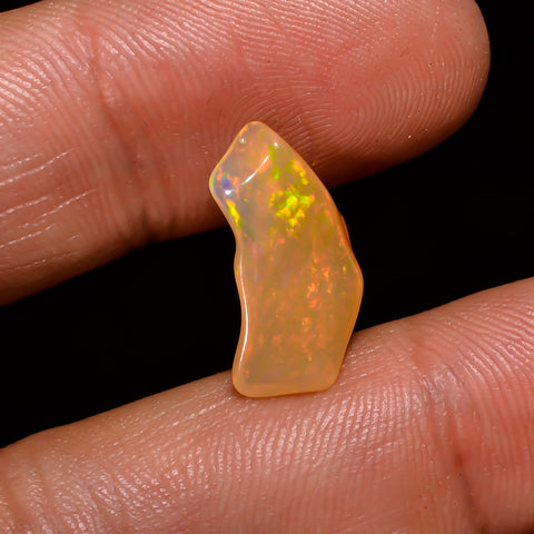 Marvellous Top Grade Quality 100% Natural Welo Fire Brown Ethiopian Opal Polished Rough Gemstone For Making Jewelry 16X7X5MM 2.5 Cts KR08-65 Sunkarton