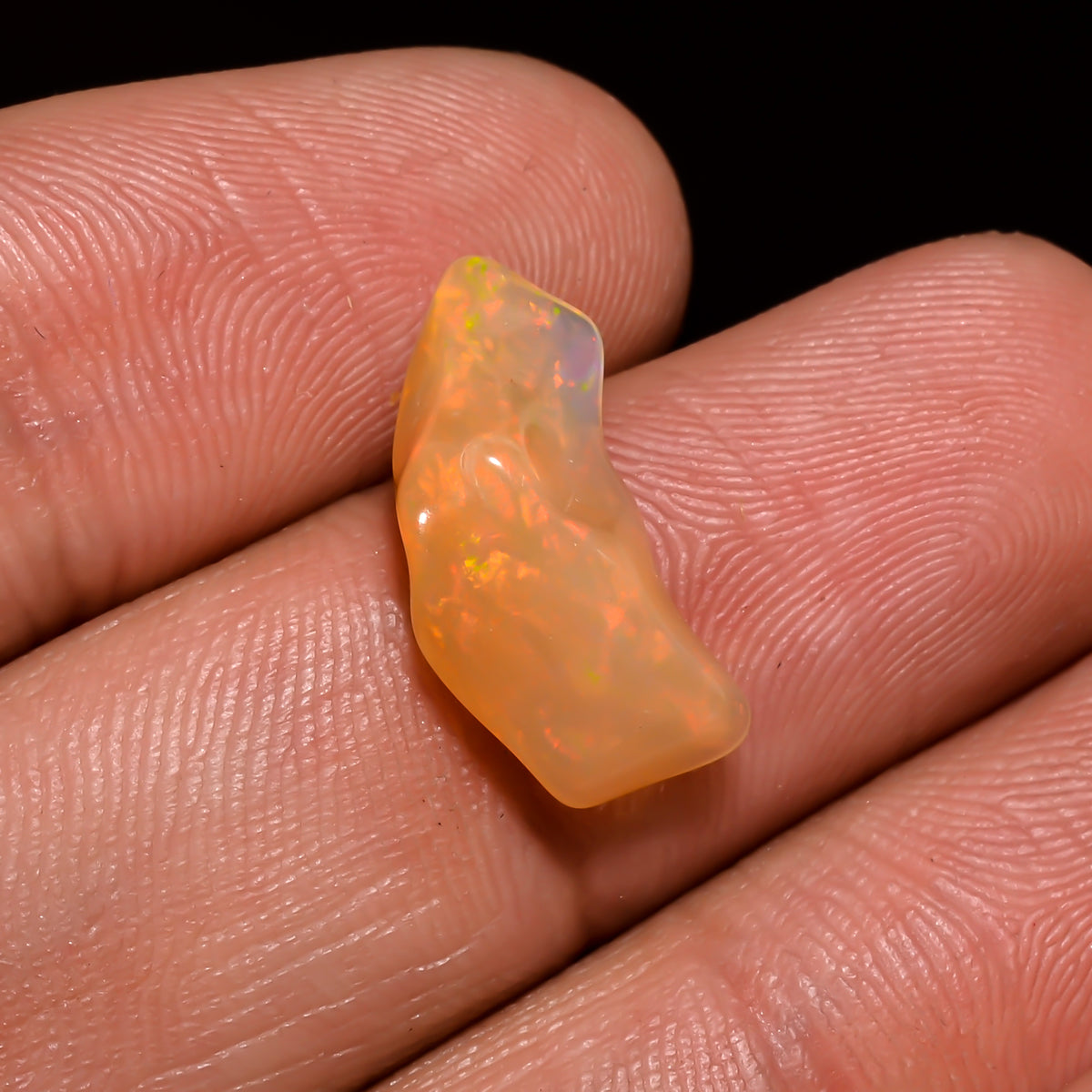 Marvellous Top Grade Quality 100% Natural Welo Fire Brown Ethiopian Opal Polished Rough Gemstone For Making Jewelry 16X7X5MM 2.5 Cts KR08-65 Sunkarton