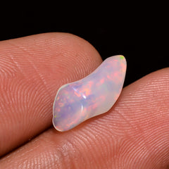 Mind Blowing Top Grade Quality 100% Natural Welo Fire White Ethiopian Opal Polished Rough Gemstone For Making Jewelry 12X6X4MM 2 Cts KR08-66 Sunkarton