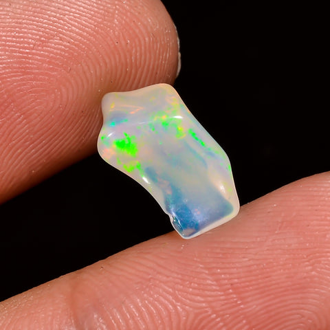 Outstanding Top Grade Quality 100% Natural Welo Fire White Ethiopian Opal Polished Rough Gemstone For Making Jewelry 13X6X4MM 1.5 Cts KR0867 Sunkarton