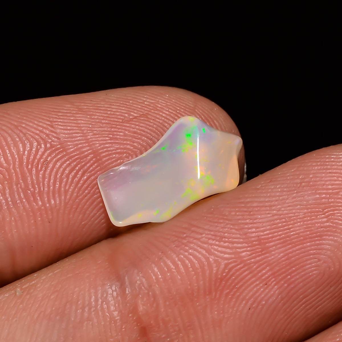 Outstanding Top Grade Quality 100% Natural Welo Fire White Ethiopian Opal Polished Rough Gemstone For Making Jewelry 13X6X4MM 1.5 Cts KR0867 Sunkarton