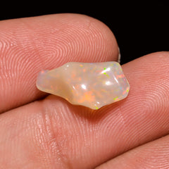 Splendid Top Grade Quality 100% Natural Welo Fire White Ethiopian Opal Polished Rough Gemstone For Making Jewelry 15X7X4 MM 2 Cts. KR08-68 Sunkarton