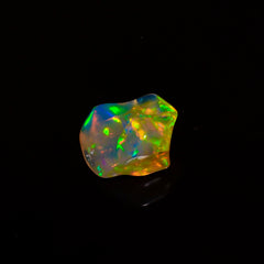 Dazzling Top Grade Quality 100% Natural Welo Fire Brown Ethiopian Opal Polished Rough Gemstone For Making Jewelry 13X10X7 MM 4 Cts. KR08-6 Sunkarton