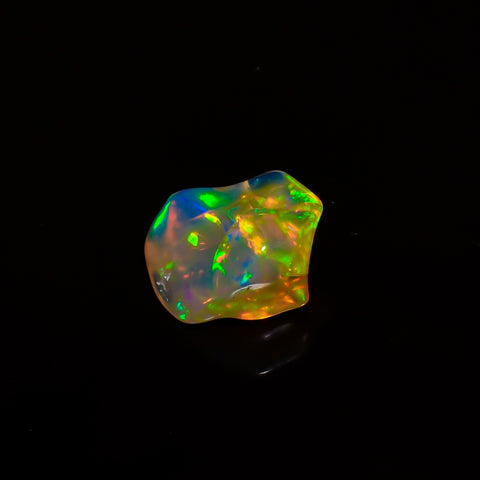 Dazzling Top Grade Quality 100% Natural Welo Fire Brown Ethiopian Opal Polished Rough Gemstone For Making Jewelry 13X10X7 MM 4 Cts. KR08-6 Sunkarton