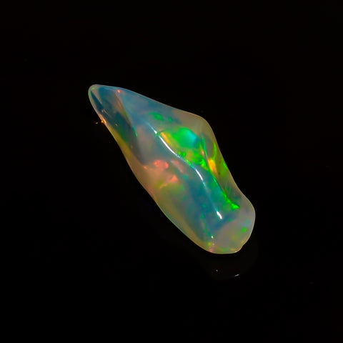 Stunning Top Grade Quality 100% Natural Welo Fire White Ethiopian Opal Polished Rough Gemstone For Making Jewelry 15X5X4 MM 1.5 Cts. KR08-70 Sunkarton