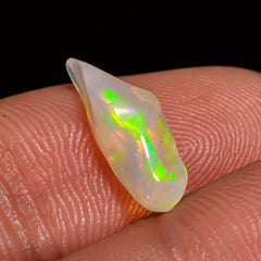 Stunning Top Grade Quality 100% Natural Welo Fire White Ethiopian Opal Polished Rough Gemstone For Making Jewelry 15X5X4 MM 1.5 Cts. KR08-70 Sunkarton