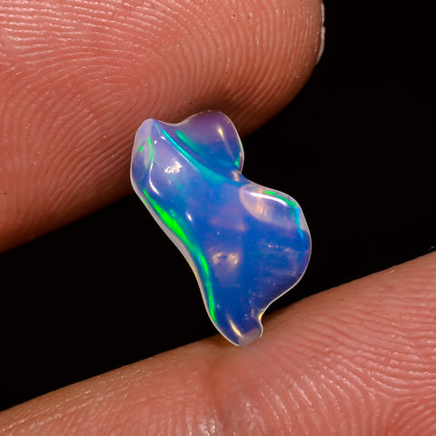 Tempting Top Grade Quality 100% Natural Welo Fire White Ethiopian Opal Polished Rough Gemstone For Making Jewelry 12X6X4 MM 1 Cts. KR08-72 Sunkarton