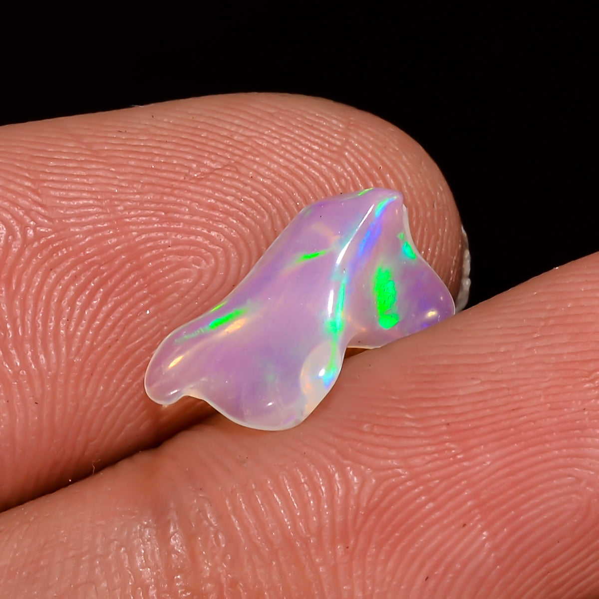Tempting Top Grade Quality 100% Natural Welo Fire White Ethiopian Opal Polished Rough Gemstone For Making Jewelry 12X6X4 MM 1 Cts. KR08-72 Sunkarton