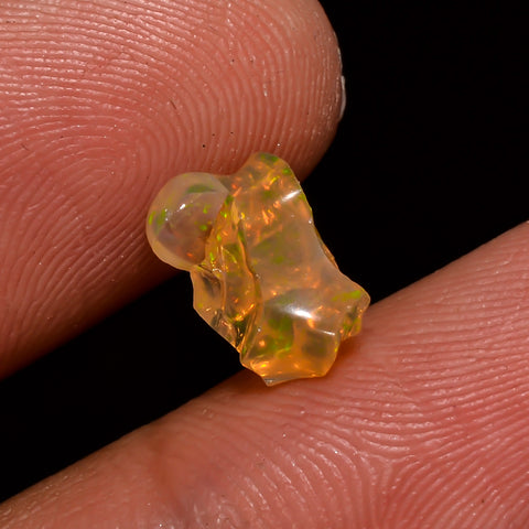 Wonderful Top Grade Quality 100% Natural Welo Fire Brown Ethiopian Opal Polished Rough Gemstone For Making Jewelry 9X8X6 MM 1.5 Cts. KR08-75 Sunkarton