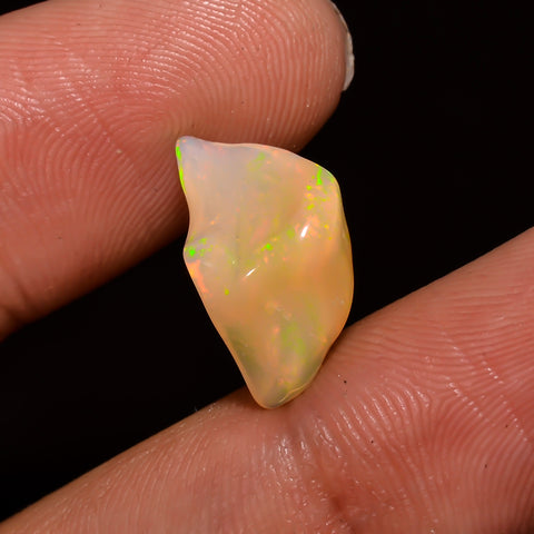 Attractive Top Grade Quality 100% Natural Welo Fire White Ethiopian Opal Polished Rough Gemstone For Making Jewelry 15X8X7MM 3.5 Cts KR08-77 Sunkarton
