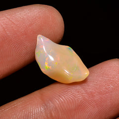 Attractive Top Grade Quality 100% Natural Welo Fire White Ethiopian Opal Polished Rough Gemstone For Making Jewelry 15X8X7MM 3.5 Cts KR08-77 Sunkarton