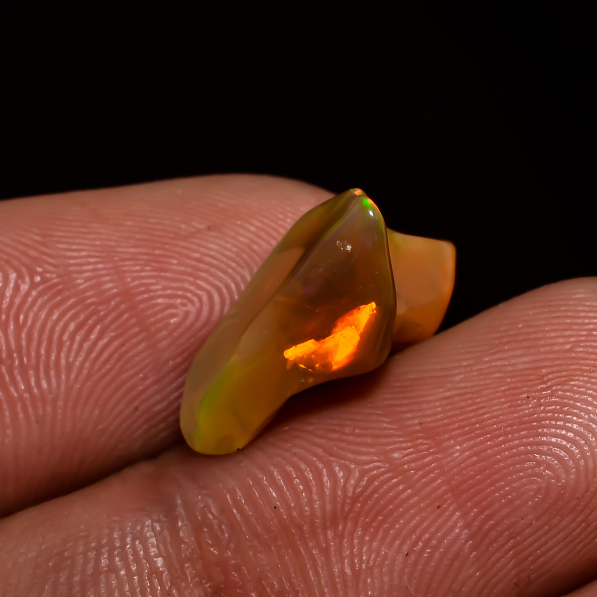 Awesome Top Grade Quality 100% Natural Welo Fire Brown Ethiopian Opal Polished Rough Gemstone For Making Jewelry 16X11X5 MM 3 Cts. KR08-78 Sunkarton