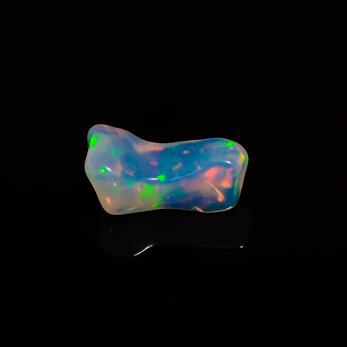Excellent Top Grade Quality 100% Natural Welo Fire White Ethiopian Opal Polished Rough Gemstone For Making Jewelry 14X8X6 MM 3 Cts. KR08-7 Sunkarton