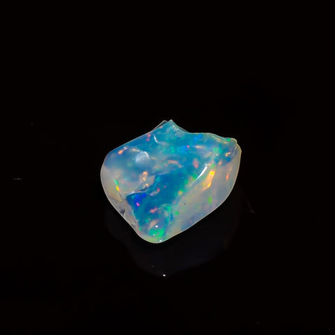 Dazzling Top Grade Quality 100% Natural Welo Fire White Ethiopian Opal Polished Rough Loose Gemstone For Making Jewelry 9X8X6MM 2 Cts KR0881 Sunkarton
