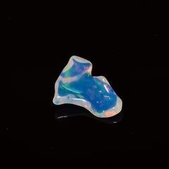 Excellent Top Grade Quality 100% Natural Welo Fire White Ethiopian Opal Polished Rough Gemstone For Making Jewelry 19X12X3MM 2.5 Cts KR08-82 Sunkarton
