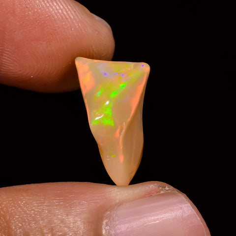 Exclusive Top Grade Quality 100% Natural Welo Fire Brown Ethiopian Opal Polished Rough Gemstone For Making Jewelry 16X8X7 MM 3 Cts. KR08-83 Sunkarton