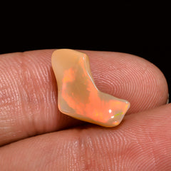 Exclusive Top Grade Quality 100% Natural Welo Fire Brown Ethiopian Opal Polished Rough Gemstone For Making Jewelry 16X8X7 MM 3 Cts. KR08-83 Sunkarton