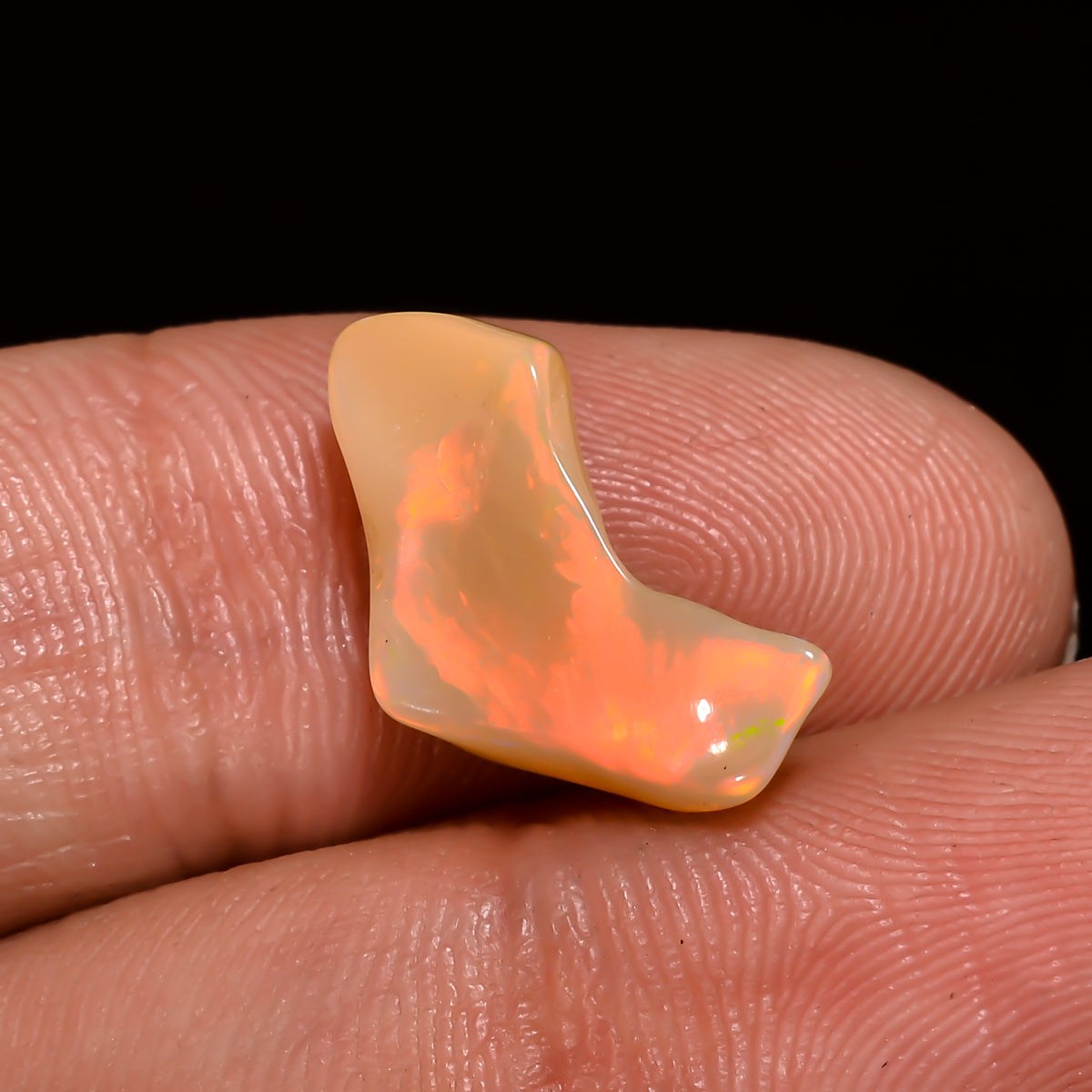 Exclusive Top Grade Quality 100% Natural Welo Fire Brown Ethiopian Opal Polished Rough Gemstone For Making Jewelry 16X8X7 MM 3 Cts. KR08-83 Sunkarton