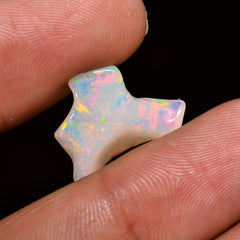 Elegant Top Grade Quality 100% Natural Welo Fire White Ethiopian Opal Polished Rough Gemstone For Making Jewelry 17X12X6 MM 4.5 Cts. KR08-84 Sunkarton
