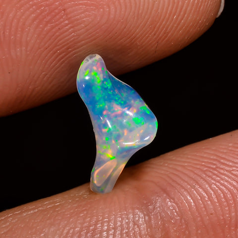 Fabulous Top Grade Quality 100% Natural Welo Fire White Ethiopian Opal Polished Rough Gemstone For Making Jewelry 11X5X4 MM 1 Cts. KR08-85 Sunkarton