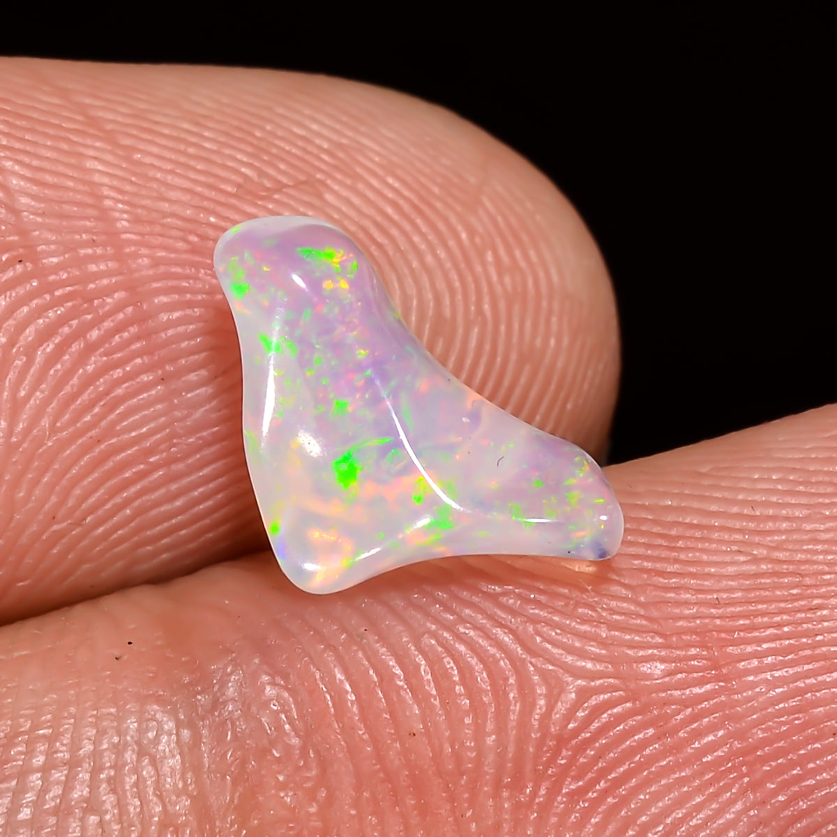 Fabulous Top Grade Quality 100% Natural Welo Fire White Ethiopian Opal Polished Rough Gemstone For Making Jewelry 11X5X4 MM 1 Cts. KR08-85 Sunkarton
