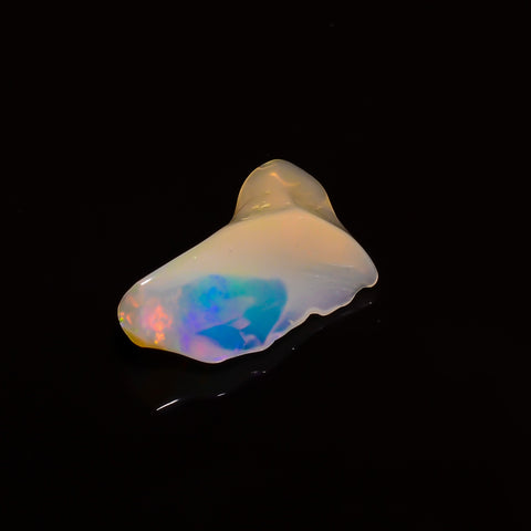 Gorgeous Top Grade Quality 100% Natural Welo Fire White Ethiopian Opal Polished Rough Gemstone For Making Jewelry 14X10X5 MM 2.5 Cts KR08-87 Sunkarton