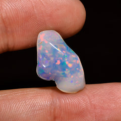 Immaculate Top Grade Quality 100% Natural Welo Fire White Ethiopian Opal Polished Rough Gemstone For Making Jewelry 19X11X5MM 3.5 Cts KR0888 Sunkarton