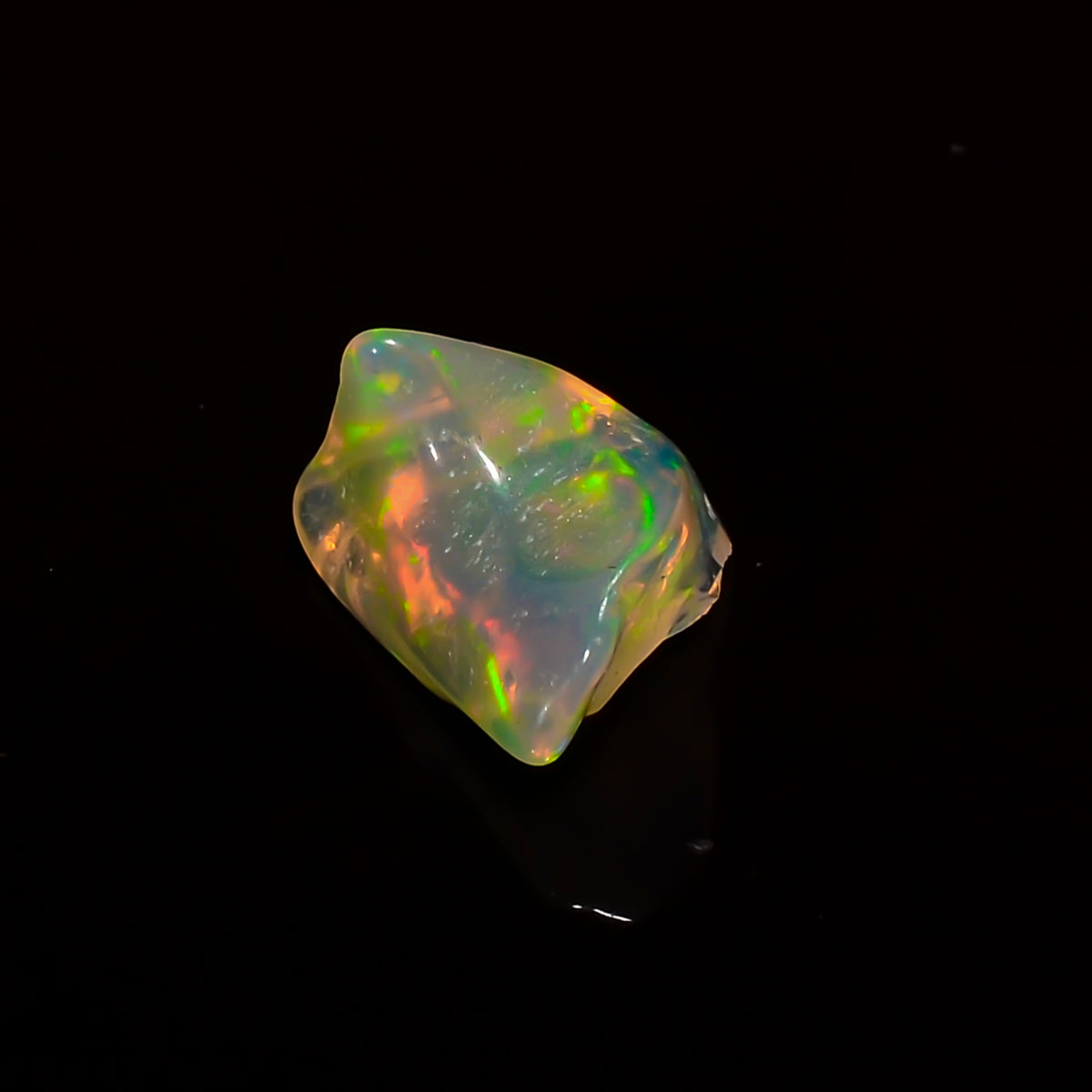 Incredible Top Grade Quality 100% Natural Welo Fire White Ethiopian Opal Polished Rough Gemstone For Making Jewelry 8X6X5 MM 1.5 Cts KR08-89 Sunkarton