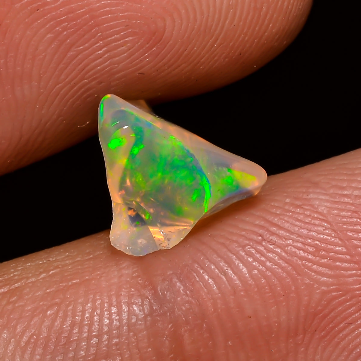 Incredible Top Grade Quality 100% Natural Welo Fire White Ethiopian Opal Polished Rough Gemstone For Making Jewelry 8X6X5 MM 1.5 Cts KR08-89 Sunkarton
