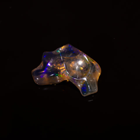 Marvellous Top Grade Quality 100% Natural Welo Fire Brown Ethiopian Opal Polished Rough Gemstone For Making Jewelry 16X10X5MM 3.5 Cts KR0890 Sunkarton