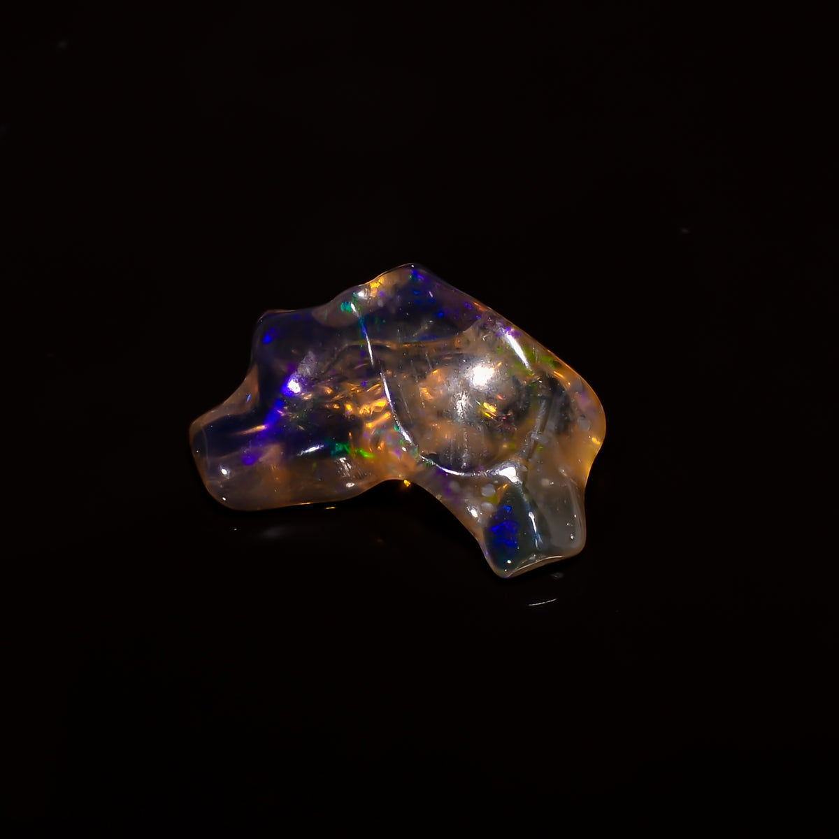 Marvellous Top Grade Quality 100% Natural Welo Fire Brown Ethiopian Opal Polished Rough Gemstone For Making Jewelry 16X10X5MM 3.5 Cts KR0890 Sunkarton