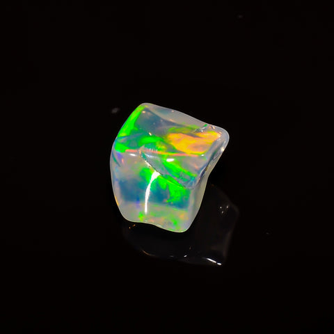 Splendid Top Grade Quality 100% Natural Welo Fire White Ethiopian Opal Polished Rough Gemstone For Making Jewelry 10X8X6 MM 3 Cts. KR08-93 Sunkarton