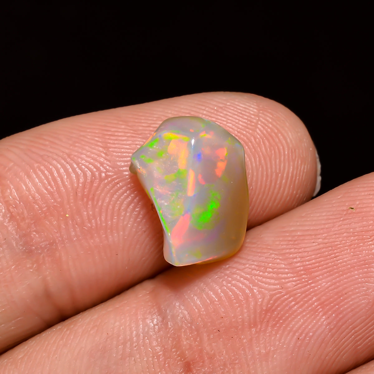 Superb Top Grade Quality 100% Natural Welo Fire Brown Ethiopian Opal Polished Rough Gemstone For Making Jewelry 11X8X4 MM 2.5 Cts. KR08-94 Sunkarton