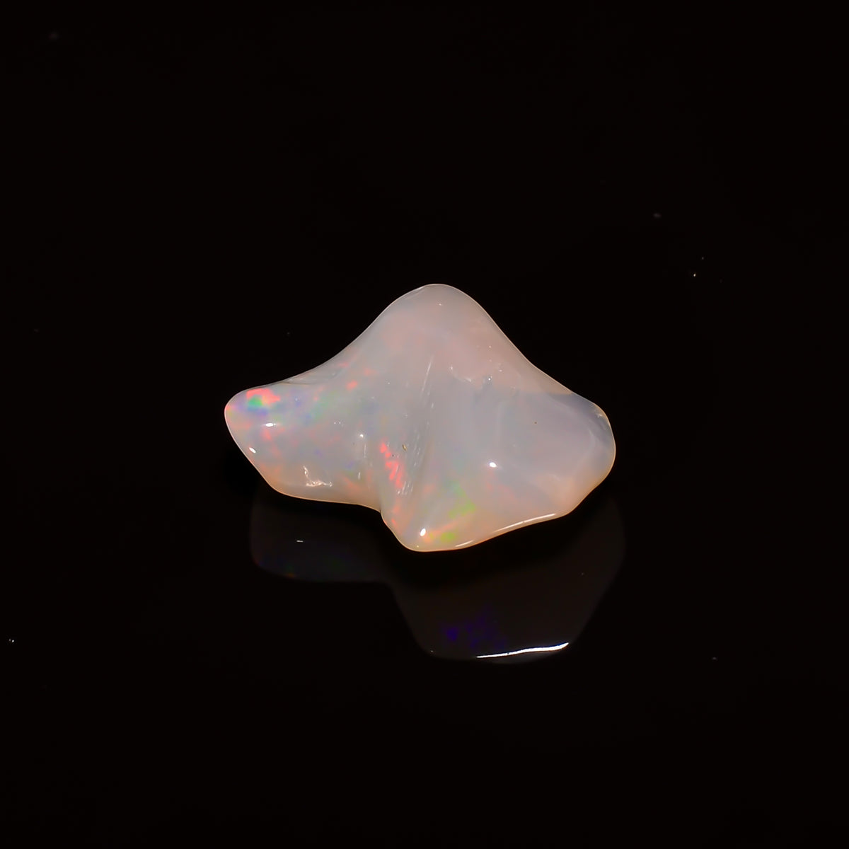 Stunning Top Grade Quality 100% Natural Welo Fire White Ethiopian Opal Polished Rough Gemstone For Making Jewelry 15X9X6 MM 4 Cts. KR08-95 Sunkarton