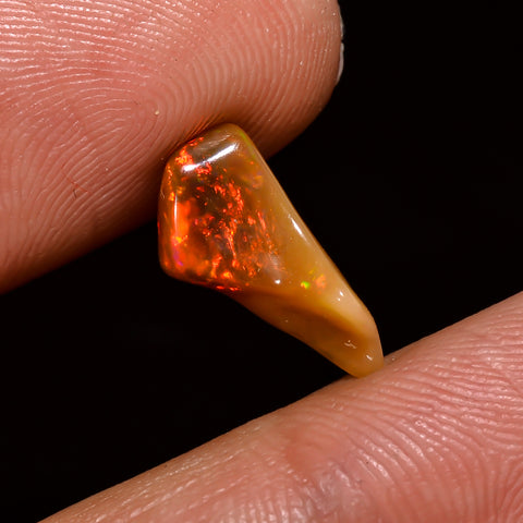 Tempting Top Grade Quality 100% Natural Welo Fire Brown Ethiopian Opal Polished Rough Gemstone For Making Jewelry 13X6X4 MM 1.5 Cts. KR08-97 Sunkarton