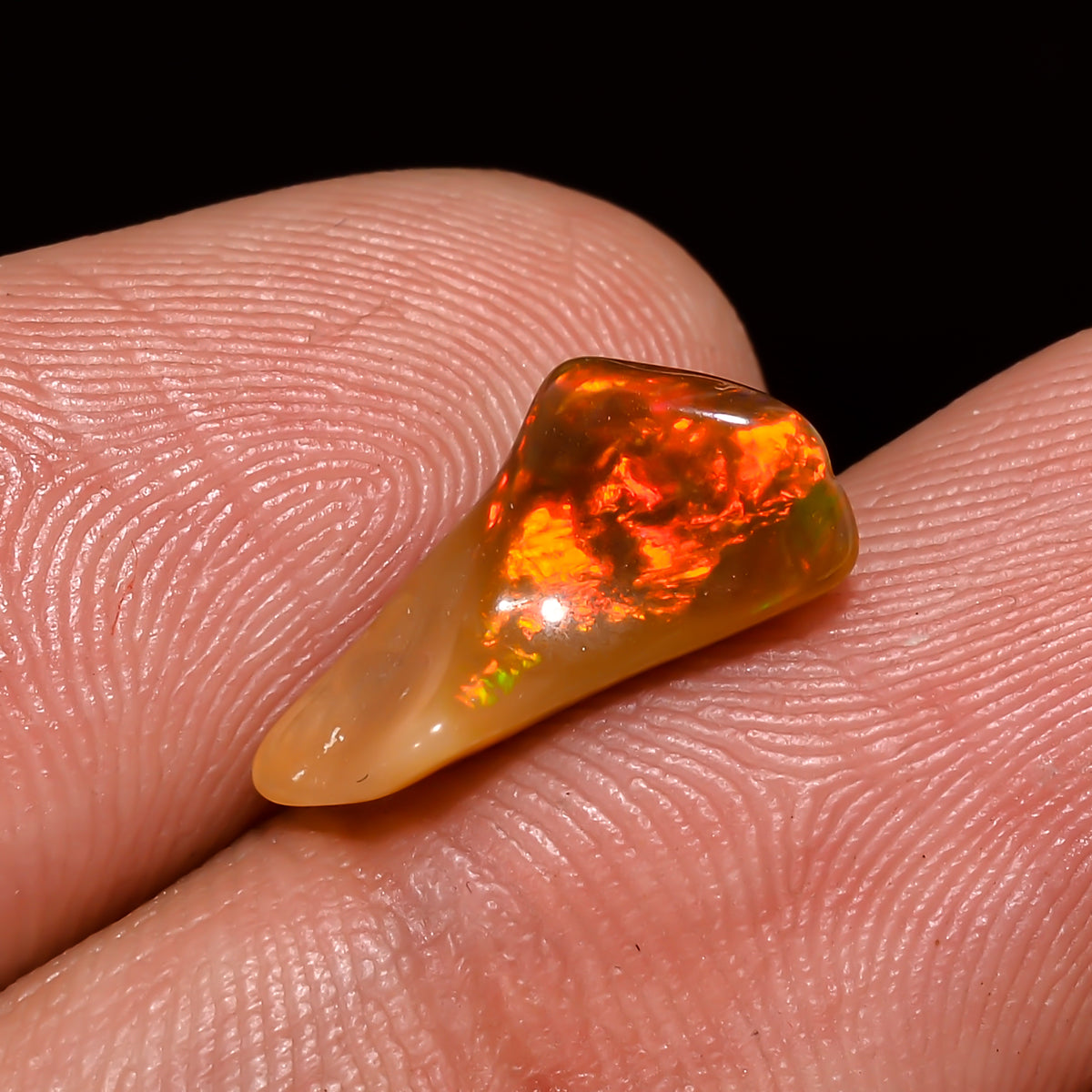 Tempting Top Grade Quality 100% Natural Welo Fire Brown Ethiopian Opal Polished Rough Gemstone For Making Jewelry 13X6X4 MM 1.5 Cts. KR08-97 Sunkarton