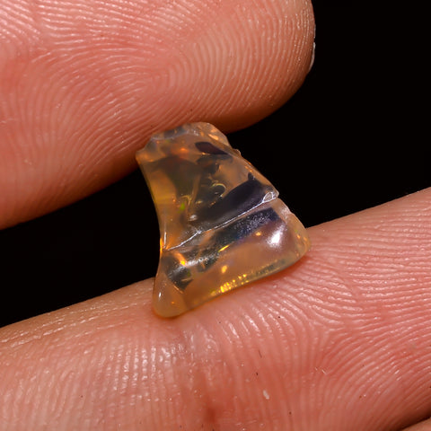 Unique Top Grade Quality 100% Natural Welo Fire Brown Ethiopian Opal Polished Rough Gemstone For Making Jewelry 10X9X4 MM 1.5 Cts. KR08-99 Sunkarton