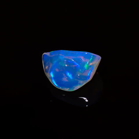 Elegant Top Grade Quality 100% Natural Welo Fire White Ethiopian Opal Polished Rough Gemstone For Making Jewelry 16X10X9 MM 6.5 Cts. KR08-9 Sunkarton