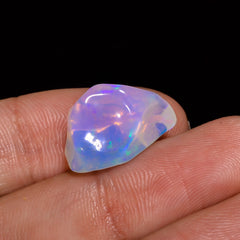 Elegant Top Grade Quality 100% Natural Welo Fire White Ethiopian Opal Polished Rough Gemstone For Making Jewelry 16X10X9 MM 6.5 Cts. KR08-9 Sunkarton