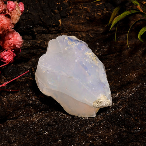 Marvellous Top Grade Quality 100% Natural Welo Fire White Ethiopian Opal Rough Loose Gemstone For Making Jewelry 23X18X12 MM 18 Cts. KR12-15 Sunkarton