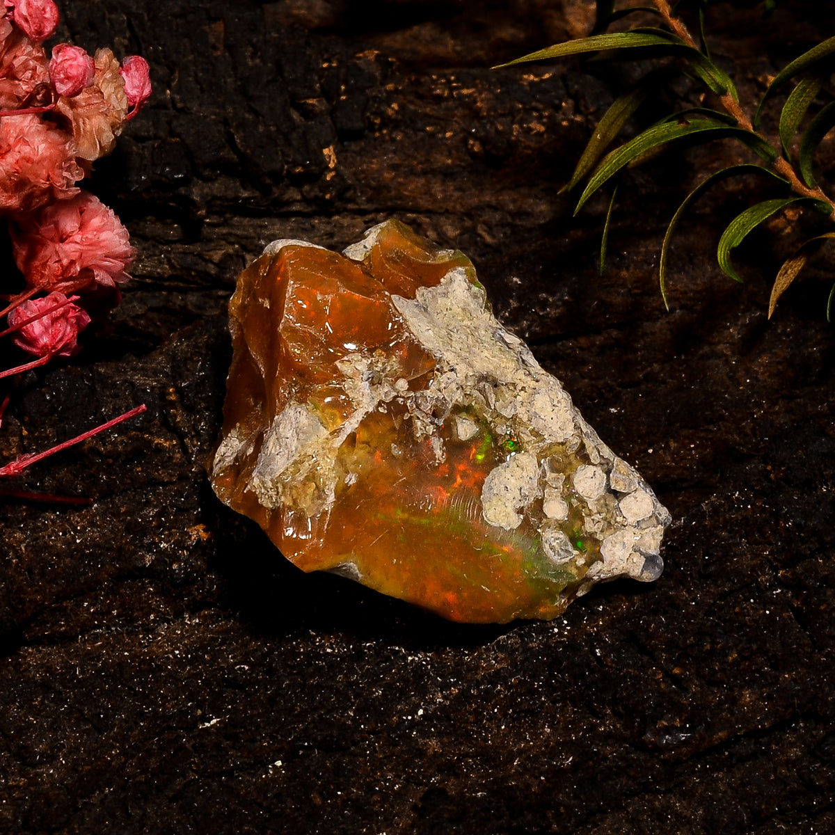 Outstanding Top Grade Quality 100% Natural Welo Fire White Ethiopian Opal Rough Loose Gemstone For Making Jewelry 23X18X11 MM 17 Cts KR12-17 Sunkarton
